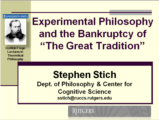 Click to View: 1. Experimental Philosophy and the Bankruptcy of “The Great Tradition”